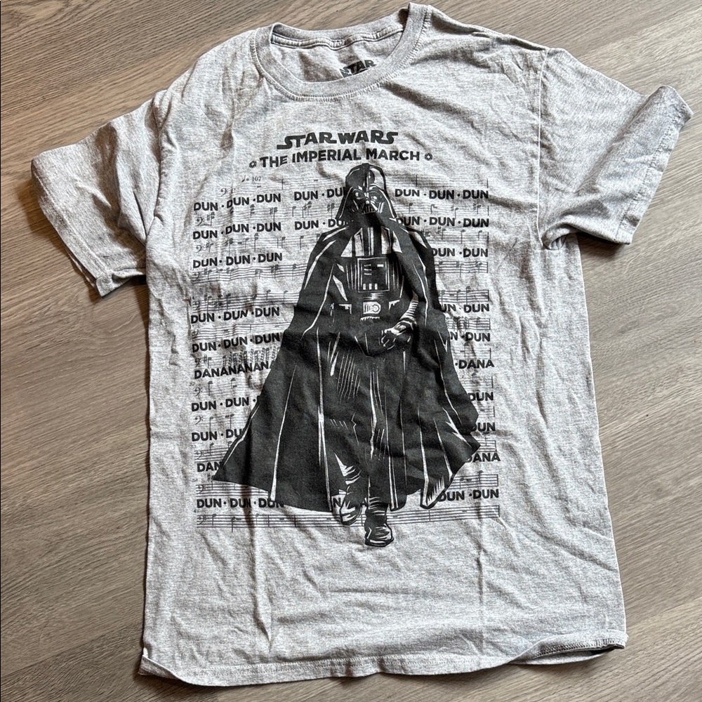 Star Wars Darth Vader Gray Graphic T-Shirt